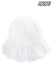 Mamas & Papas Laura Ashley Broderie Sun White Hat (B99802) | $22