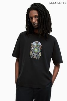 AllSaints Black Freespirit Short Sleeve Crew T-Shirt (B99859) | €78
