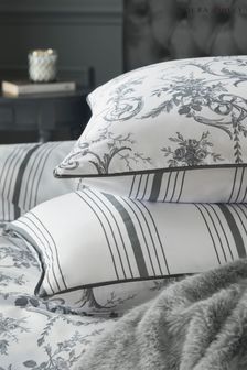 Laura Ashley Charcoal Grey Tuileries Duvet Cover and Pillowcase Set