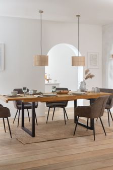 Dark Brooklyn Reclaimed Pine 6 to 10 Seater Extending Dining Table (C00057) | €1,075