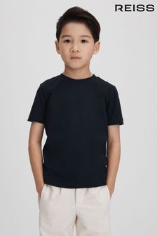 Marineblau - Reiss Bless T-Shirt mit Rundhalsausschnitt (C00069) | 19 €
