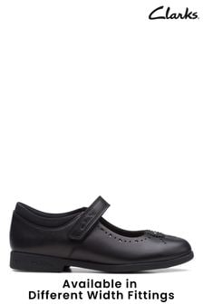 Clarks Black Multi Fit Leather Magic Step Bar Shoes (C00090) | €24