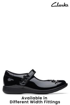 Clarks Black Multi Fit Pat Etch Fun Shoes (C00165) | €26
