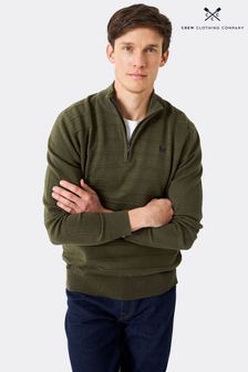 Crew Clothing Company Klassische Pullover aus Baumwolle, Grün (C00228) | 94 €
