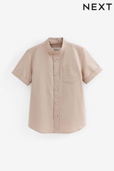 Chemise Oxford à col grand-père (3-16 ans) (C00491) | €9 - €14