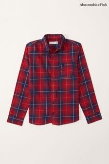 Красный - Abercrombie & Fitch С длинными рукавами рубашка в клетку (C00497) | €19