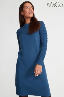 M&Co Blue Petite Knitted Dress (C00551) | 53 €