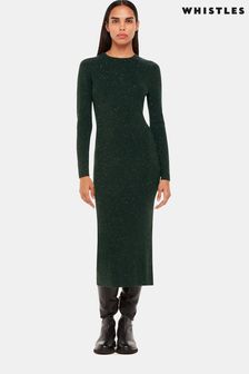 Whistles Green Annie Sparkle Knit Dress (C00571) | 152 €