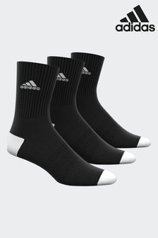adidas Dark Black Cushioned Crew Socks 3 Pairs (C00669) | HK$123