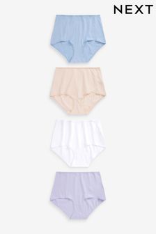 Pastel Colours Full Brief Cotton Rich Knickers 4 Pack (C01106) | $19