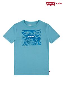 Levi's® Blue Graphic Box Logo T-Shirt (C01191) | $41 - $43