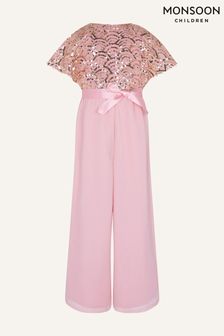 Monsoon Pink Deco Sequin Jumpsuit (C01557) | €60 - €66
