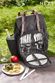 Charcoal Grey Bronx Picnicware 4 Person Filled Backpack (C01677) | 1,512 UAH
