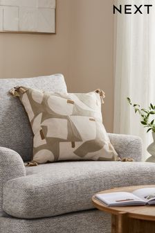 Natural 50 x 50cm Soft Minimal Abstract Cushion