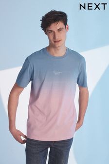 Blue/Pink Dip Dye T-Shirt (C02306) | 13 €