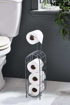 Grey Wire Toilet Roll Holder And Store (C02410) | €10