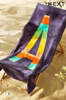 Blue Alphabet Beach Towel (C03415) | 48 zł