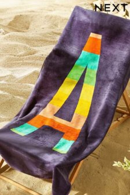 Blue Alphabet Beach Towel (C03415) | $27