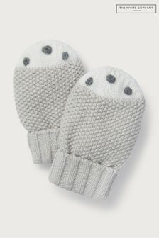 The White Company Grey Organic Knitted Mittens (C03488) | €10