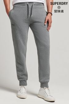 Superdry Grey Organic Cotton Vintage Logo Embroidered Joggers (C03587) | €31