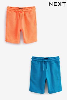 Blue/Orange 2 Pack Jersey Shorts (3-16yrs) (C03707) | €19 - €35