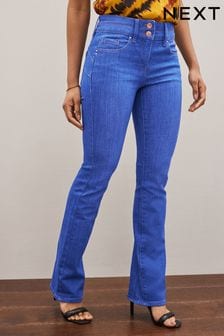 Ярко-синий джинс - Моделирующие джинсы с легким клешем (C03828) | €24