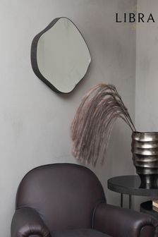 Libra Dark Brown Small Organic Curved Mirror (C03987) | TRY 3.044