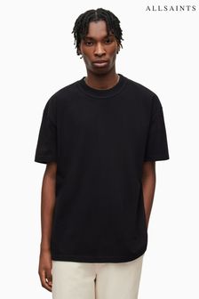 Negro - Camiseta de manga corta con cuello redondo Isac de AllSaints (C04055) | 78 €