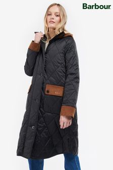 Barbour® Black Mickley Quilted Longline Jacket (C04083) | €133