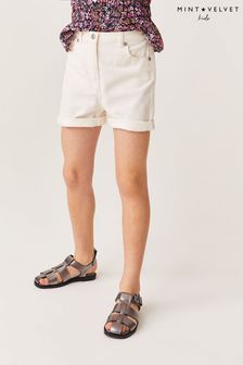 Mint Velvet White Rolled Denim Shorts (C04655) | 13 € - 16 €