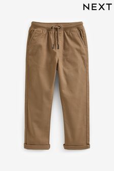 Tan Brown Regular Fit Rib Waist Pull-On Trousers (3-16yrs) (C04722) | HK$113 - HK$157