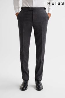 Reiss Grey Bamburgh Puppytooth Check Trousers (C04882) | $227