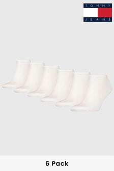 Tommy Hilfiger White Mens Sneaker Socks 6 Pack (C04924) | $51