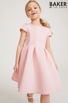 Baker by Ted Baker Pink Embossed Scuba Dress (C05186) | DKK384 - DKK431