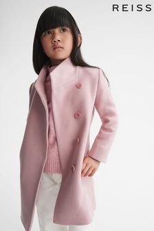 Reiss Pink Kia Junior Wool Blend Coat (C05523) | €140