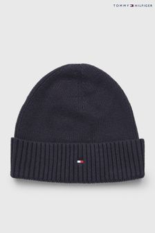 Niebieski - Tommy Hilfiger czapka beanie Essential z motywem flagi (C05544) | 285 zł