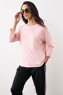 Blush Pink 3/4 Length Sleeve T-Shirt (C05551) | €6
