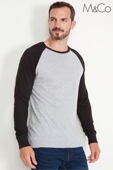 M&Co Grey Raglan Long Sleeve T-Shirt (C05804) | 24 €