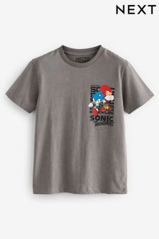 Gris - T-shirt Sonic sous licence (3-16 ans) (C05888) | €13 - €16