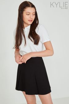 Kylie Black Teen Bengaline Pleat Skirt (C05899) | €10