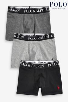 Серый - Набор из 3 хлопковых боксеров-боксеров для мальчиков Polo Ralph Lauren логотипом (C05929) | €40
