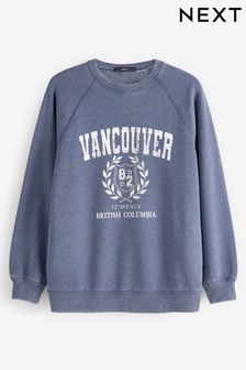 Navy Blue Vancouver Graphic Sweatshirt (C06048) | €34.50