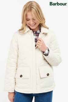 Barbour Off White Leilan Relaxed Fit Quilted Jacket (C06100) | €102