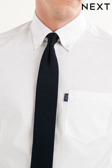 Modra-mornarsko modra - Ozke - Pletena kravata (C06139) | €11