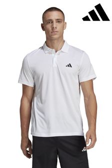 adidas White Train Essentials Training Polo Shirt (C06149) | $40