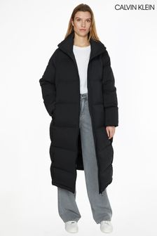 Calvin Klein Black Seamless Lofty Maxi Coat (C06481) | €275