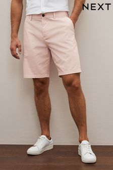 Light Pink Straight Stretch Chino Shorts (C06506) | 55 zł