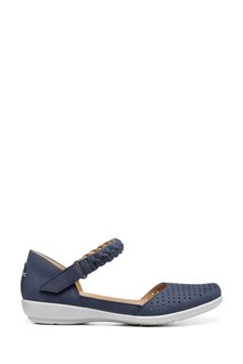 Hotter Blue Blake Wide Fit Touch-Fastening Mary Jane Shoes (C06661) | ₪ 396