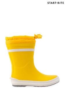Start-Rite Big Yellow Puddle Tie Top Cosy Wellies