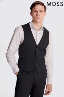 MOSS Charcoal Grey Stretch Suit: Waistcoat (C06761) | OMR31